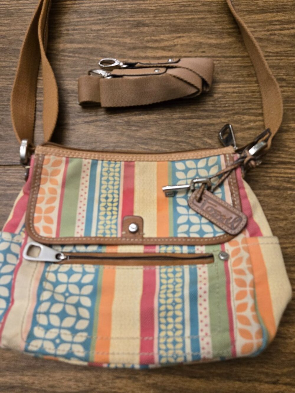 FOSSIL Women's Multi-Colors/Patterns Patchwork Crossbody Handbag - SML